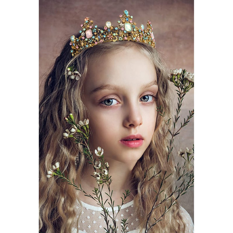 Didder Baroque Vintage Crowns and Tiaras - Royal Princess Crowns for Girls and Women - Wedding, Halloween, Christmas, Prom, Birthday and Party - Image 5